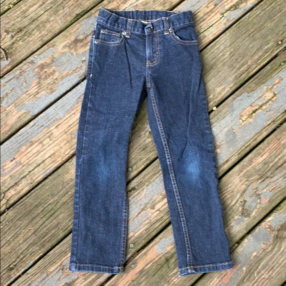FADED GLORY- boy's jeans  sz 6 reg,  blue, adjustable, waist,  EUC